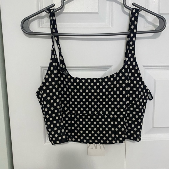 NWT- Zara cropped jacquard top - Picture 2 of 4